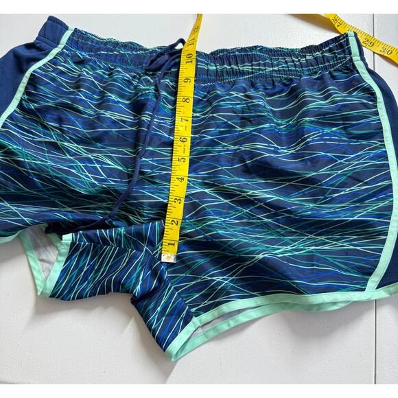 Athletic Works Women’s Running Shorts Size L 12-14 Blue Green Lined Activewear - Picture 5 of 10